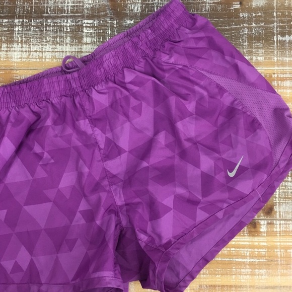 Purple Geometric Nike Running Shorts - Picture 1 of 3